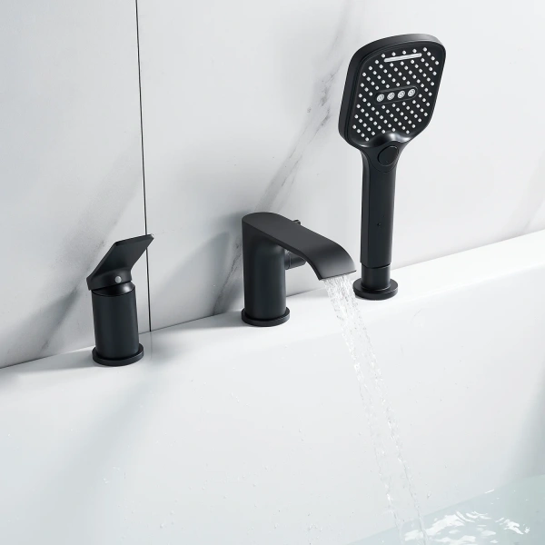 Смеситель на борт ванны Shevanik S4112H, черный фото в интернет-магазине «Wasser-Haus.ru»