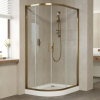Душевой уголок Vegas Glass ZS-F 100*90 05 01 профиль бронза, стекло прозрачное фото в интернет-магазине «Wasser-Haus.ru»