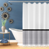 Штора для ванной Carnation Home Fashions Stripe White, Grey 183х213 см фото в интернет-магазине «Wasser-Haus.ru»