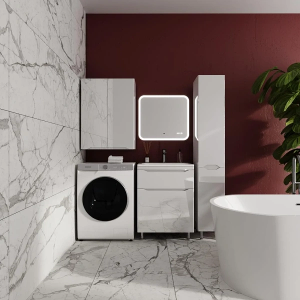 Шкаф Style Line Марелла 60 антискрейтч белый глянец фото в интернет-магазине «Wasser-Haus.ru»