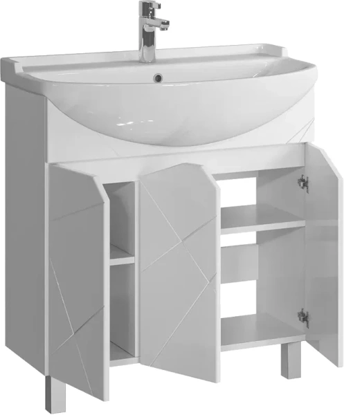 Мебель для ванной SanStar Каскад 80 раковина Амур фото в интернет-магазине «Wasser-Haus.ru»