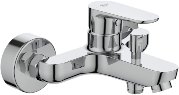 Душевой комплект Смеситель Ideal Standard Cerafine O BC500AA + Стойка IdealRain Eco A6281AA фото в интернет-магазине «Wasser-Haus.ru»