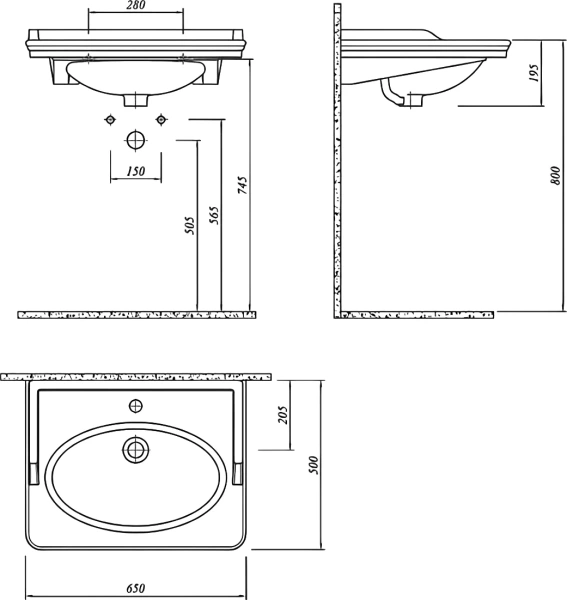 Мебельная раковина Comforty 50165 фото в интернет-магазине «Wasser-Haus.ru»