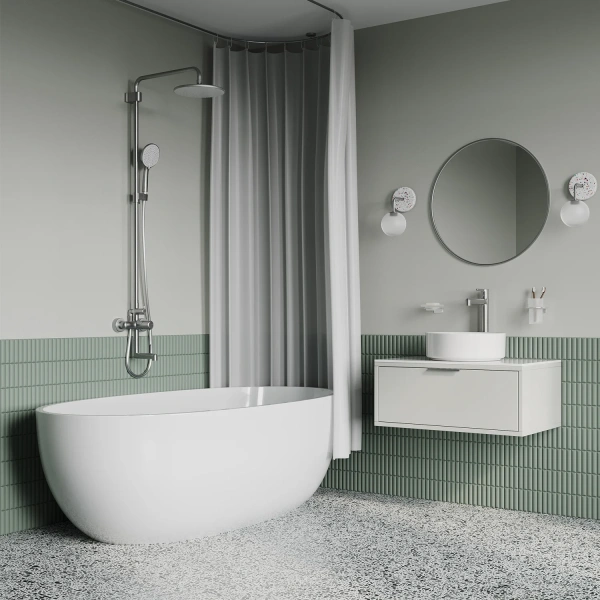 Душевая стойка IDDIS AIGBC3Fi06, хром матовый фото в интернет-магазине «Wasser-Haus.ru»