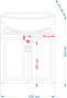 Мебель для ванной Misty Лига 60 прямая венге фото в интернет-магазине «Wasser-Haus.ru»