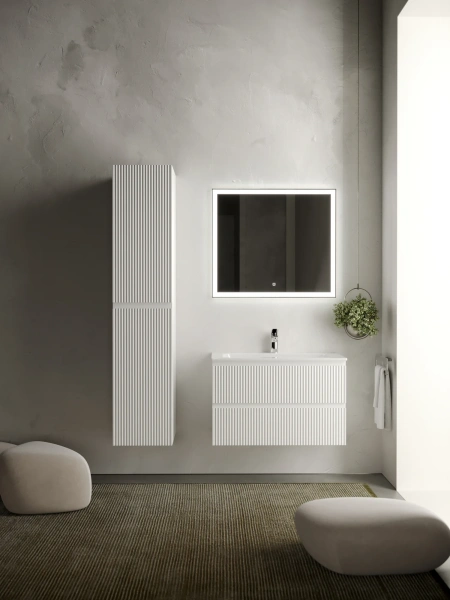 Мебель для ванной Sancos Snob R 80 см, bianco фото в интернет-магазине «Wasser-Haus.ru»