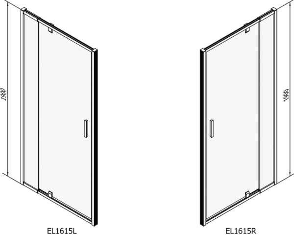 Душевая дверь в нишу Polysan Easy line EL1715 (880-1020) фото в интернет-магазине «Wasser-Haus.ru»