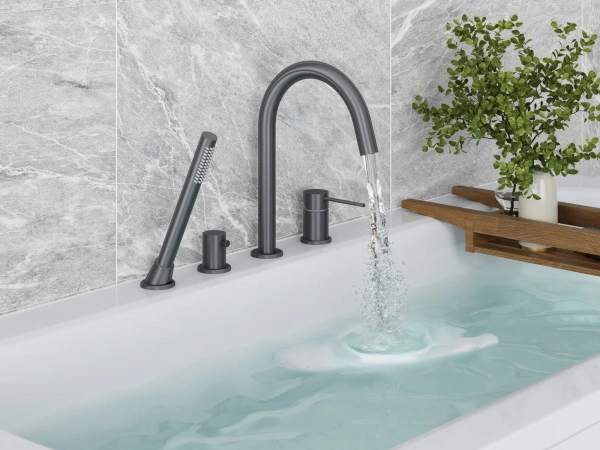 Смеситель на борт ванны Timo Saona 2320/18Y черное золото фото в интернет-магазине «Wasser-Haus.ru»
