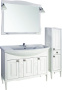 Мебель для ванной ASB-Woodline Модена 105 белая с серебряной патиной фото в интернет-магазине «Wasser-Haus.ru»