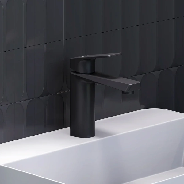 Смеситель для раковины Damixa Merkur 400210300 черный фото в интернет-магазине «Wasser-Haus.ru»
