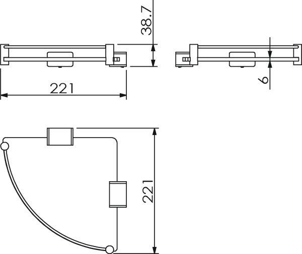 Полка Langberger Black Edition 11351F-BP фото в интернет-магазине «Wasser-Haus.ru»
