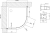 Душевой уголок Vegas Glass ZS-F 120*80 08 01 профиль глянцевый хром, стекло прозрачное фото в интернет-магазине «Wasser-Haus.ru»
