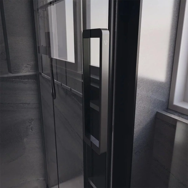 Душевой уголок Veconi Premium Trento PTC-SP-40B 150x80, профиль черный матовый, стекло прозрачное фото в интернет-магазине «Wasser-Haus.ru»