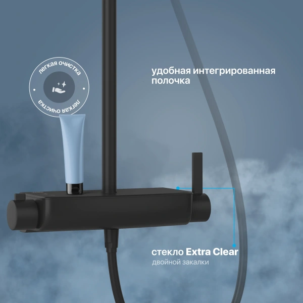 Душевая стойка Teska Mira DK2981 черный фото в интернет-магазине «Wasser-Haus.ru»