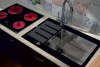Мойка кухонная Zorg Inox Glass GL-7851-BLACK черное стекло фото в интернет-магазине «Wasser-Haus.ru»