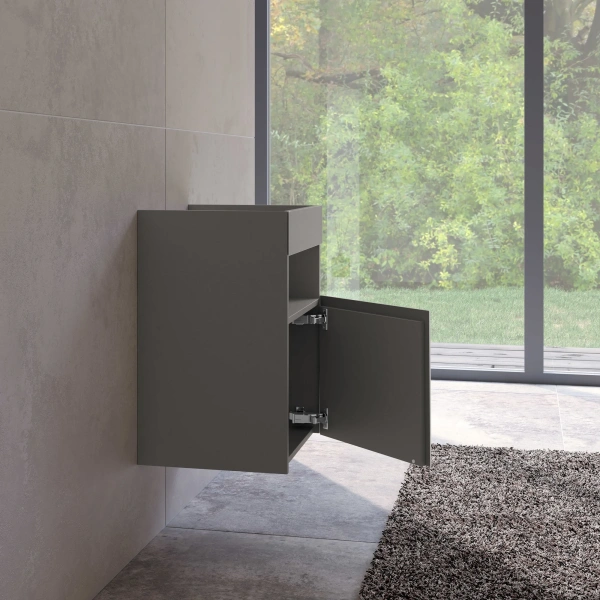 Тумба с раковиной Keuco Stageline 32822 46 см, R, инокс матовый фото в интернет-магазине «Wasser-Haus.ru»