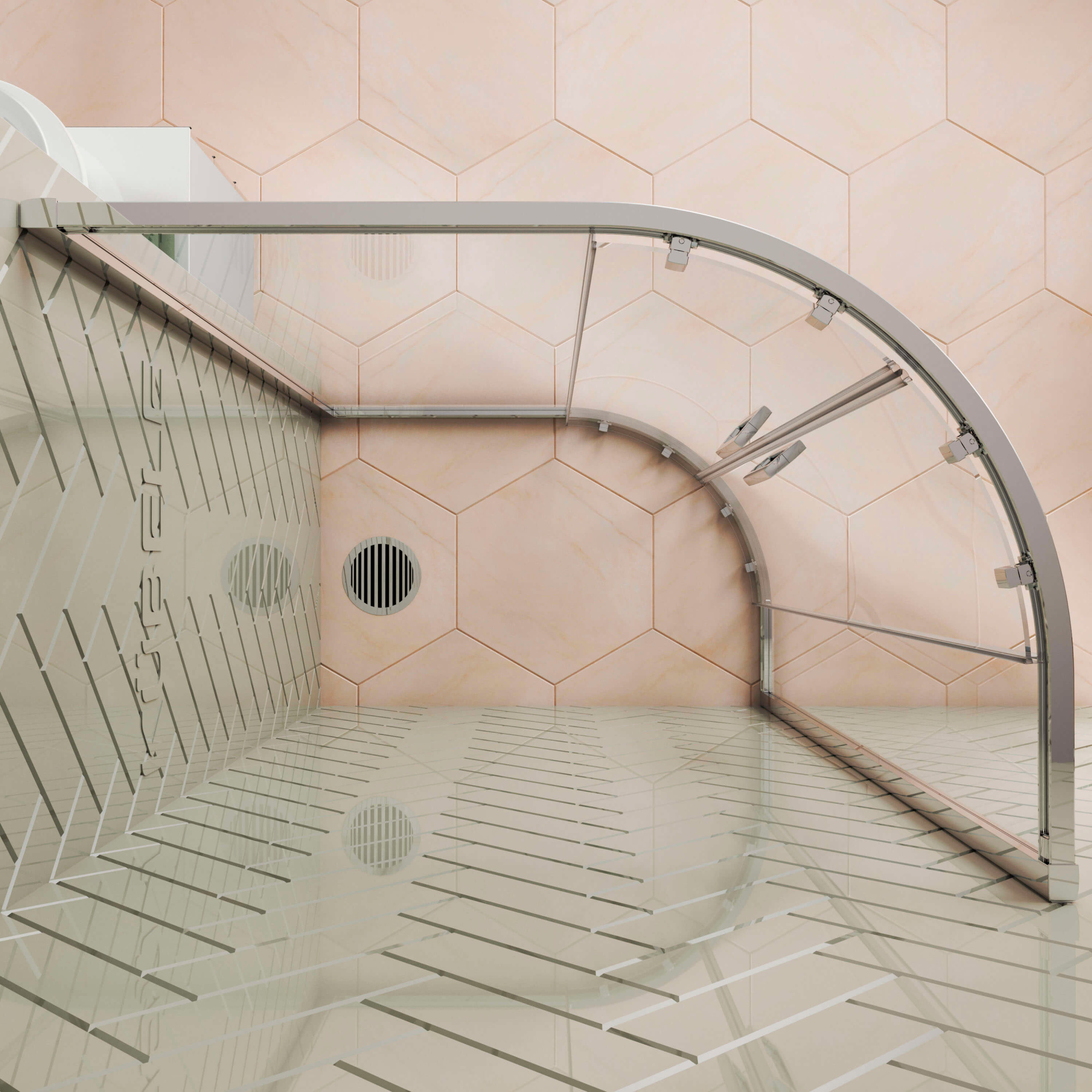 Душевой уголок Kubele DE018RBG-CLN-MT-110х85х200 фото в интернет-магазине «Wasser-Haus.ru»