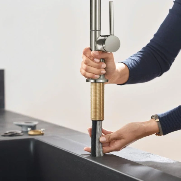 Смеситель для кухни Hansgrohe Talis M54 72840800, сталь фото в интернет-магазине «Wasser-Haus.ru»