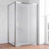 Душевой уголок Vegas Glass ZP+ZPV 120*80 08 10 профиль глянцевый хром, стекло сатин фото в интернет-магазине «Wasser-Haus.ru»