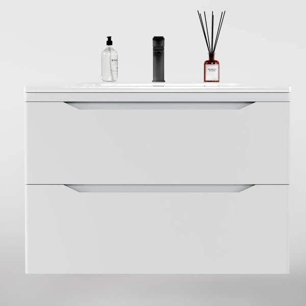 Мебель для ванной Style Line Марелла 80 подвесная, белая матовая фото в интернет-магазине «Wasser-Haus.ru»
