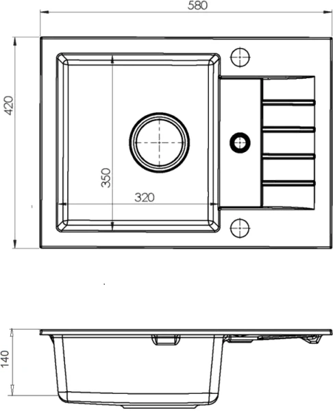 Мойка кухонная Alveus Genesis Amaro Granital 30 carbon фото в интернет-магазине «Wasser-Haus.ru»