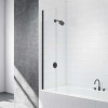 Шторка на ванну Mira Glass 400 профиль черный, стекло прозрачное фото в интернет-магазине «Wasser-Haus.ru»