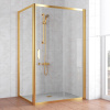 Душевой уголок Vegas Glass ZP+ZPV 130*70 09 01 профиль золото, стекло прозрачное фото в интернет-магазине «Wasser-Haus.ru»