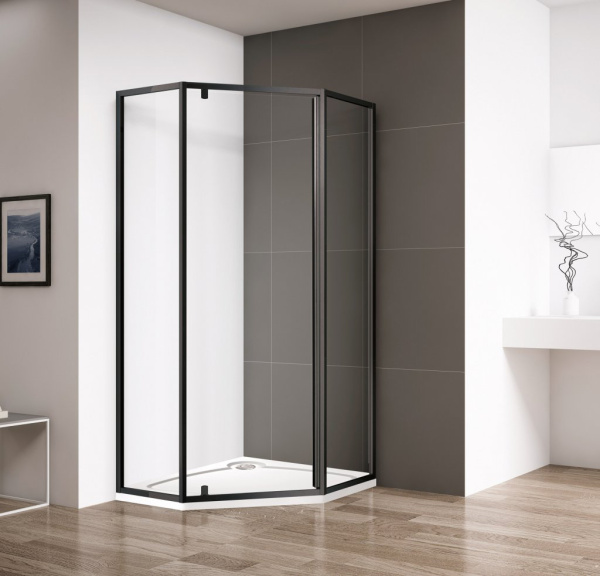 Душевой уголок Cezares Eco O-P-1-90-C-NERO фото в интернет-магазине «Wasser-Haus.ru»