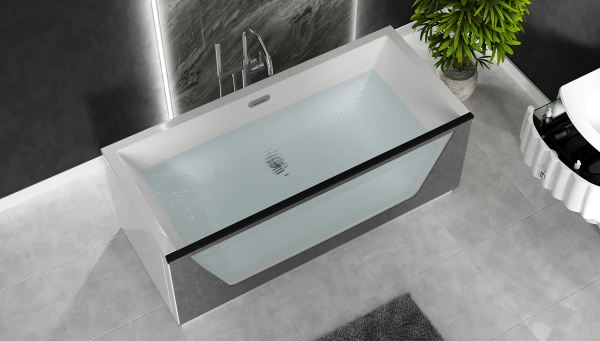 Акриловая ванна Aima Design Neo 01нео1775с1 170х75, 1 стекло, принт бетон фото в интернет-магазине «Wasser-Haus.ru»