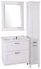 Мебель для ванной ASB-Woodline Прато 70 белая, патина серебро фото в интернет-магазине «Wasser-Haus.ru»