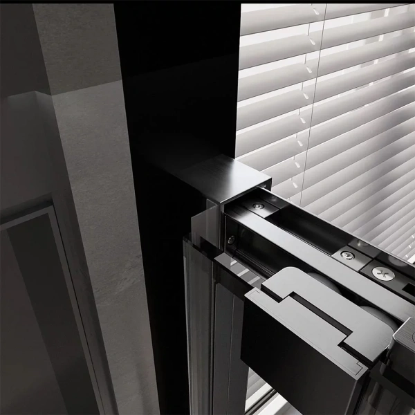 Душевой уголок Veconi Premium Trento PTC-SP-30GR 130x80, профиль брашированный графит, стекло прозрачное фото в интернет-магазине «Wasser-Haus.ru»