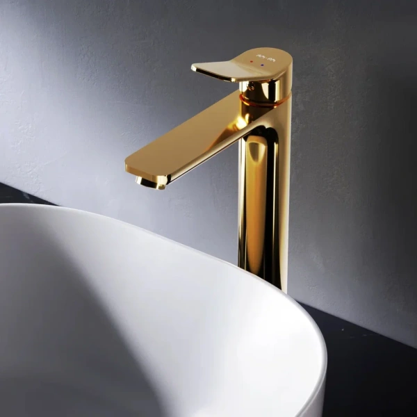 Смеситель для раковины AM.PM X-Joy F85A92099, золото фото в интернет-магазине «Wasser-Haus.ru»