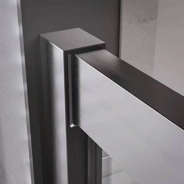 Душевой уголок Veconi Premium Trento PTC-20GR 100x100, профиль брашированный графит, стекло прозрачное фото в интернет-магазине «Wasser-Haus.ru»