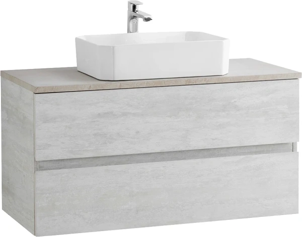 Мебель для ванной Cezares Molveno 46 100 legno bianco, со столешницей marmo crema opaco фото в интернет-магазине «Wasser-Haus.ru»