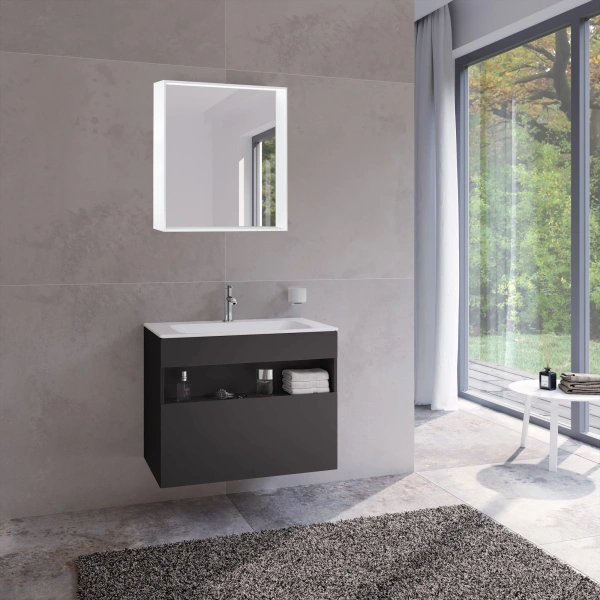 Тумба с раковиной Keuco Stageline 32862 80 см, вулканит фото в интернет-магазине «Wasser-Haus.ru»