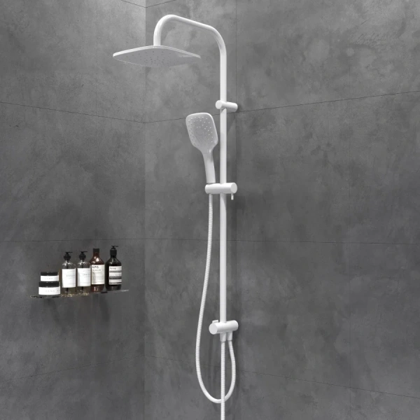 Душевая стойка Damixa Origin Evo DX978200200 белая фото в интернет-магазине «Wasser-Haus.ru»