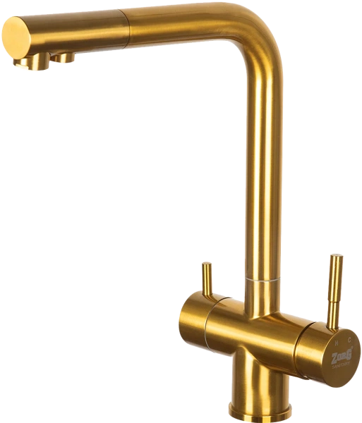 Комплект Мойка кухонная Zorg Light ZL R 740440 BRONZE + Смеситель Inox SZR-7039 BRONZE бронза фото в интернет-магазине «Wasser-Haus.ru»