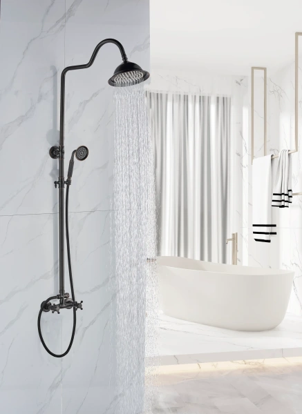 Душевая стойка BOCH MANN Diva BM7224 черная фото в интернет-магазине «Wasser-Haus.ru»