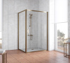 Душевой уголок Vegas Glass ZP+ZPV 110*100 05 01 профиль бронза, стекло прозрачное фото в интернет-магазине «Wasser-Haus.ru»