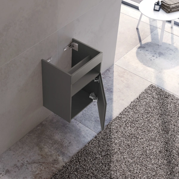 Тумба с раковиной Keuco Stageline 32822 46 см, R, инокс матовый фото в интернет-магазине «Wasser-Haus.ru»