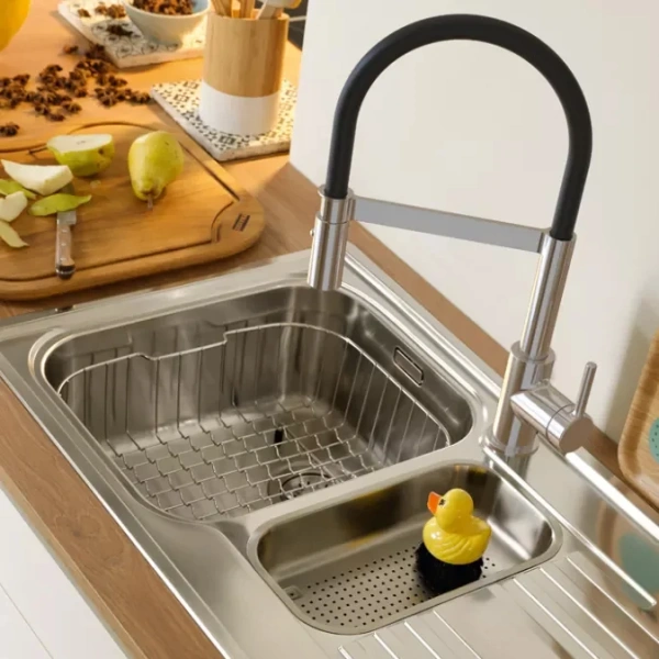 Смеситель для кухни Franke Lina Semi-pro хром, черный фото в интернет-магазине «Wasser-Haus.ru»