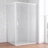 Душевой уголок Vegas Glass ZP+ZPV 120*100 01 10 профиль белый, стекло сатин фото в интернет-магазине «Wasser-Haus.ru»