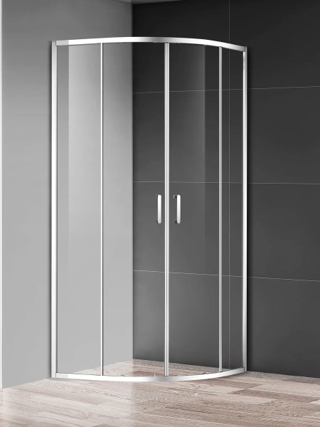 Душевой уголок AQUAme AQM3801F-9 90х90, профиль хром фото в интернет-магазине «Wasser-Haus.ru»