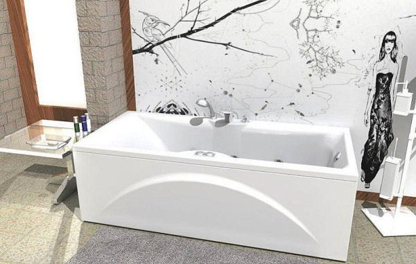 Акриловая ванна Акватек Феникс 180 см с гидромассажем и экраном фото в интернет-магазине «Wasser-Haus.ru»