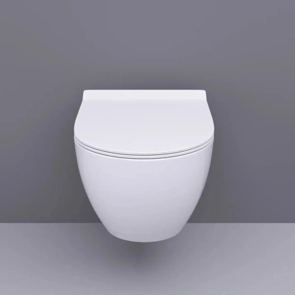 Комплект  Унитаз подвесной BOND Oval F01-10 безободковый, с микролифтом, белый + Система инсталляции для унитазов Grohe Rapid SL 38772001, 3 в 1 с кно фото в интернет-магазине «Wasser-Haus.ru»