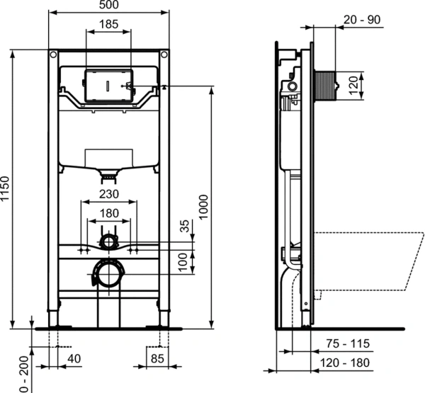 Комплект Ideal Standard Tesi AquaBlade T3868V3 фото в интернет-магазине «Wasser-Haus.ru»