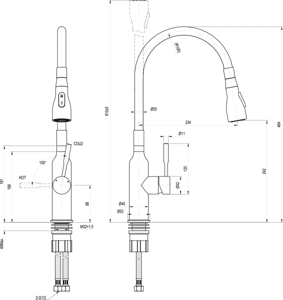 Смеситель для кухни Lemark Expert LM5082S-Gray с гибким изливом фото в интернет-магазине «Wasser-Haus.ru»