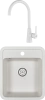 Комплект  Мойка кухонная Granula Standart ST-4202 белая + Смеситель для кухни Paulmark Holstein Ho212065-431, матовый белый фото в интернет-магазине «Wasser-Haus.ru»