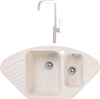 Комплект  Мойка кухонная GranFest Quarz Z 14 белая + Смеситель для кухни IDDIS Slide SLIWT00i05 белый фото в интернет-магазине «Wasser-Haus.ru»