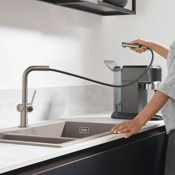 Смеситель для кухни Hansgrohe Talis M54 72808800 сталь фото в интернет-магазине «Wasser-Haus.ru»